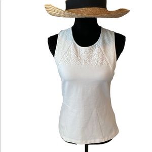 J Crew White Sleeveless Top